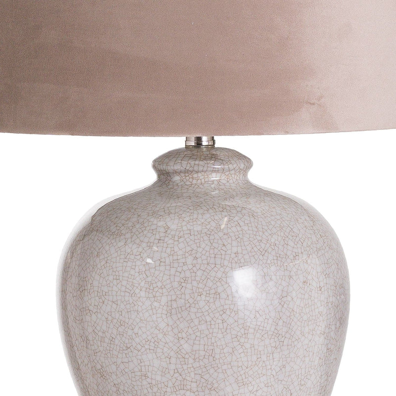 Hadley Ceramic Table Lamp With Natural Shade