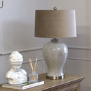 Hadley Ceramic Table Lamp With Natural Shade