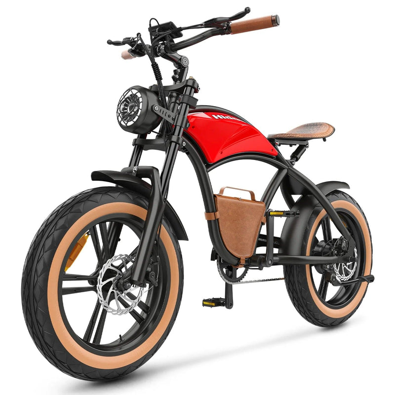 Hidoes B10 1000W Fat Tire Cruiser Electric Bike - 48V 12.5Ah Battery, 40 Mile Range