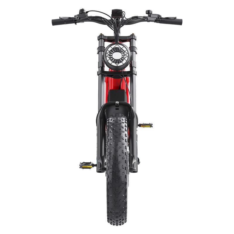 Hidoes B6 Electric Fat Bike - 1200W Motor, 48V 15Ah Battery, 50 Mile Range, 20 Tires Red