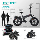 ENGWE ENGINE Pro Folding Electric Bicycle Fat Tire 1000W Peak Brushless Motor - Alloy Bike