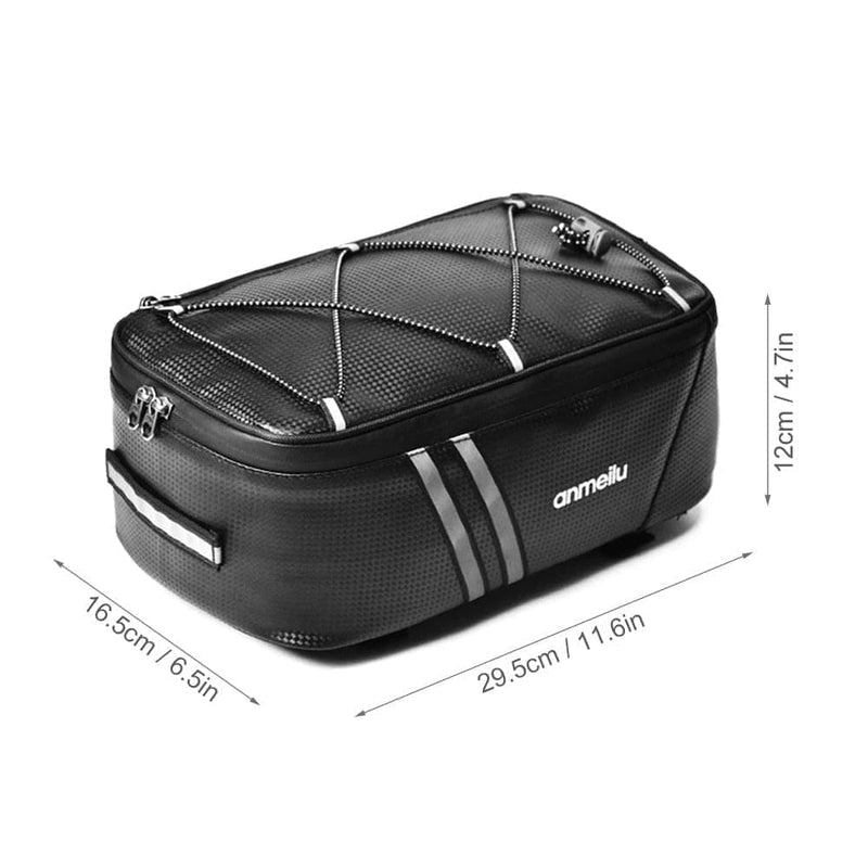 7L Bike Trunk Bag Rear Bag Water Resistant Bicycle Rack Bag - Alloy Bike