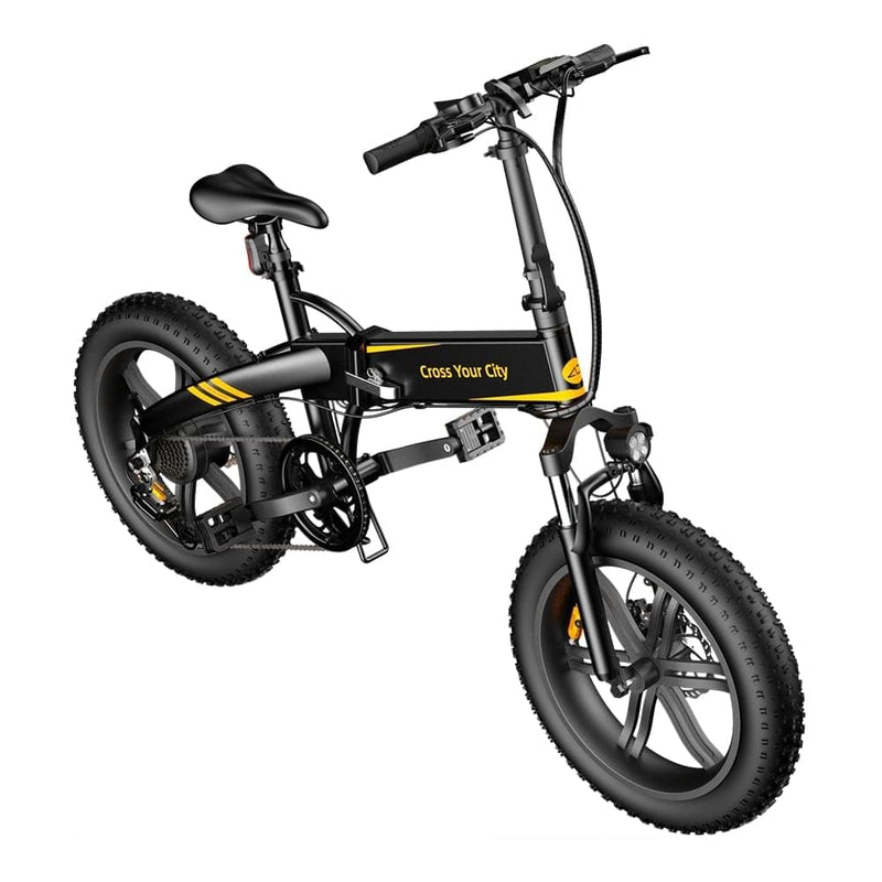 ADO A20F+ 20 Inches Fat Tire Folding Electric Bike With Mudguard Battery Life Up to 40 Miles - Alloy Bike