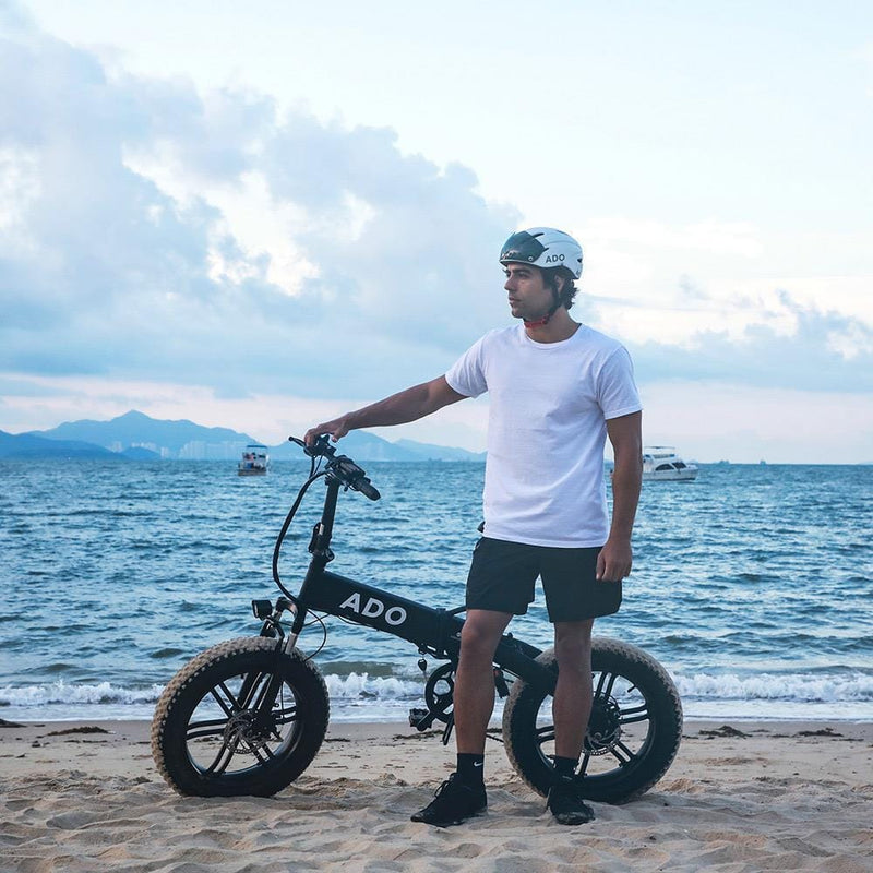 ADO A20F+ 20 Inches Fat Tire Folding Electric Bike With Mudguard Battery Life Up to 40 Miles - Alloy Bike