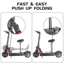 BOGIST C1 PRO Folding Electric Scooter 10" Tire 500W Motor, LCD Display Battery Life Up to 25 Miles Long Range with Seat - Black - Alloy Bike