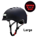 Helmet with front and rear light for electric scooter and bike - Alloy Bike