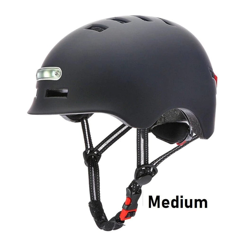 Helmet with front and rear light for electric scooter and bike - Alloy Bike