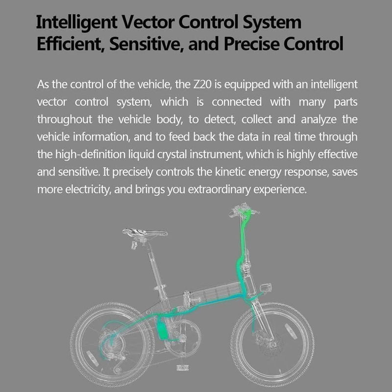 HIMO Z20 Foldable Electric Bicycle with 6-speed Transmission System - Alloy Bike